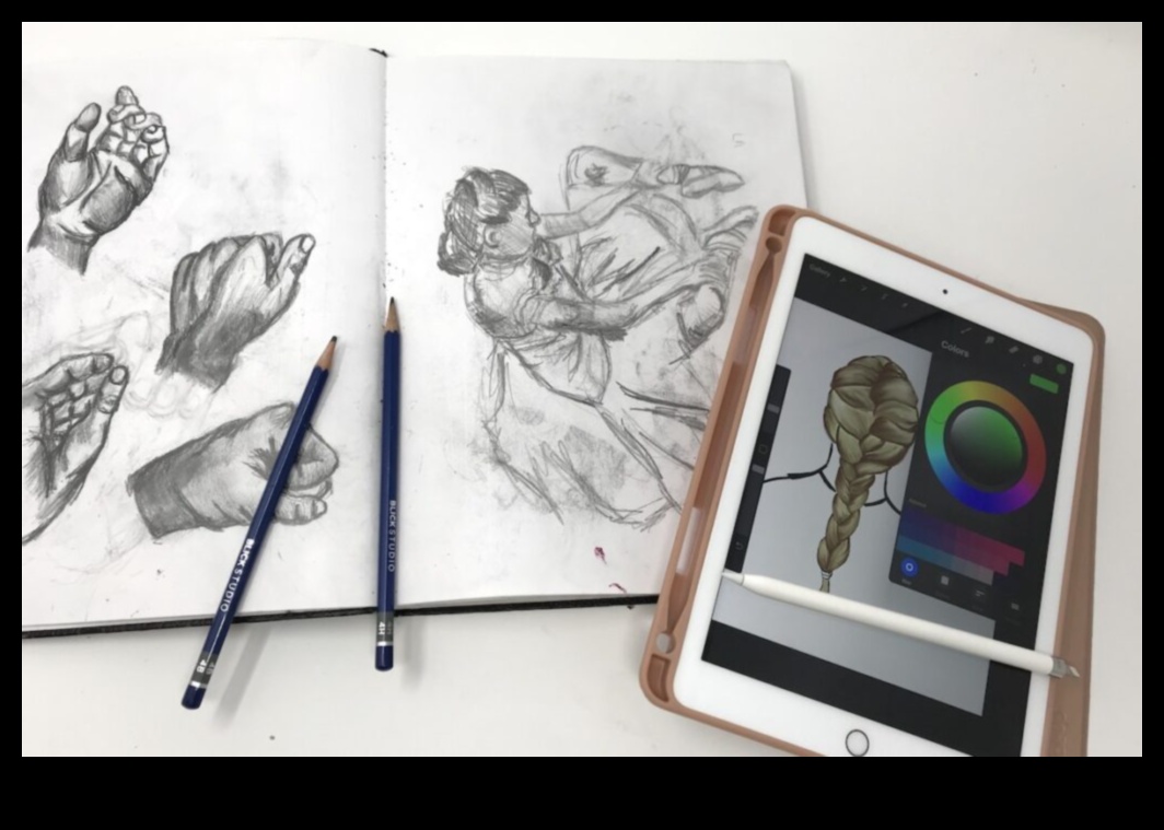 Creion și pixeli: Desenarea intersecției dintre tradițional și modern